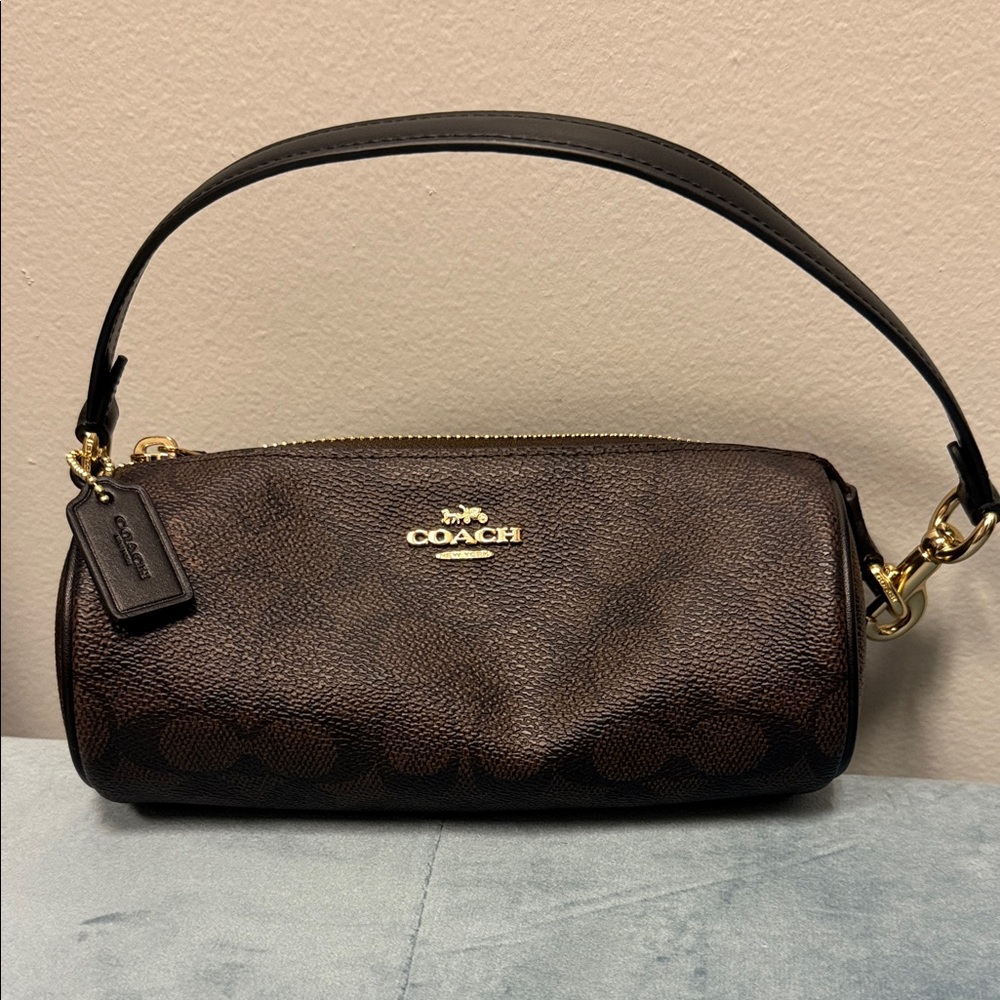 Coach Dark Brown Leather Shoulder Bag
